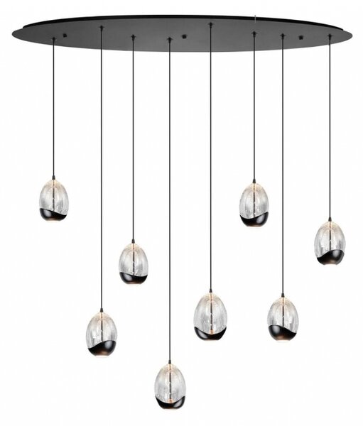 Závěsné designové svítidlo nad stůl Benelux Nero 8 Round (LMD)