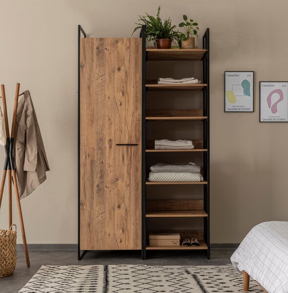 Šatní skříň David 01 (atlantická borovice). Akce -24%