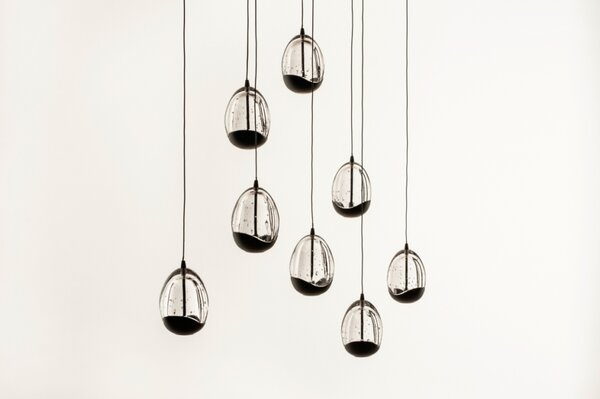 Závěsné designové svítidlo nad stůl Benelux Nero 8 Round (LMD)