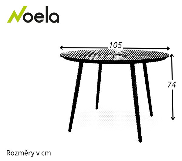 Noela Bezúdržbový kulatý stůl WILDER 105cm
