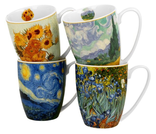 Porcelánový hrnek Van Gogh 350 ml sada 4ks