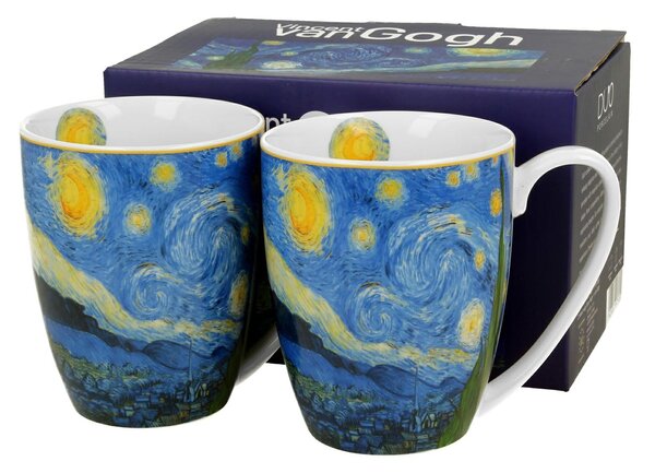Porcelánový hrnek Van Gogh Starry Night 350 ml sada 2ks