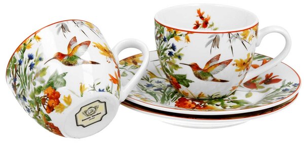 Porcelánový šálek s podšálkem Secret Garden 90 ml set 2ks