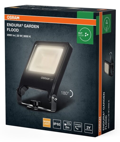 Venkovní LED reflektor 20 W, teplá bílá