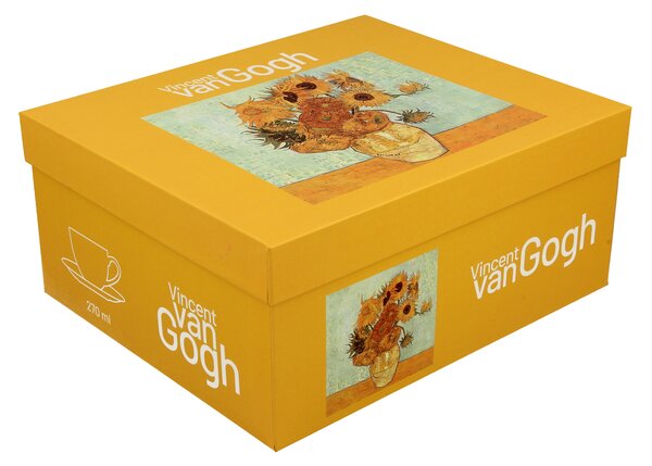 Porcelánový šálek s podšálkem Van Gogh Sunflowers 250 ml sada 2ks