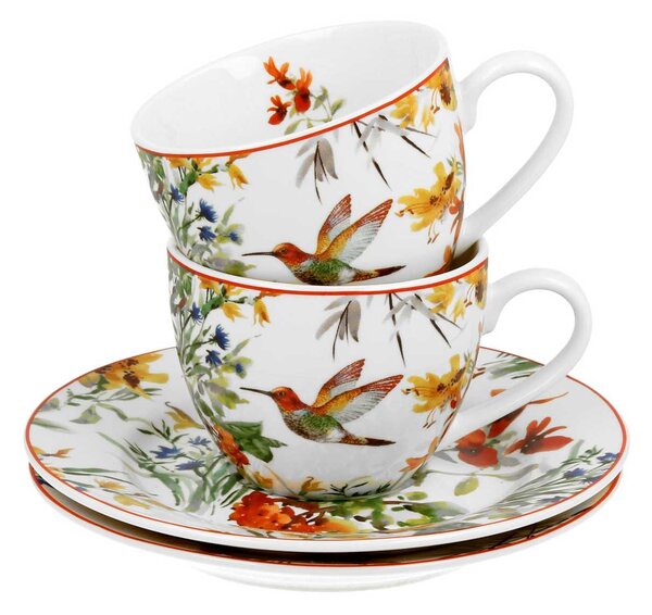 Porcelánový šálek s podšálkem Secret Garden 90 ml set 2ks
