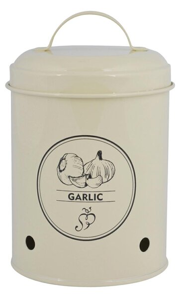Kovová nádoba na česnek Vintage, 17,5x11,5 cm
