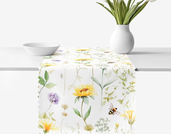 Goldea běhoun na stůl teflonový - luční svět 35x120 cm