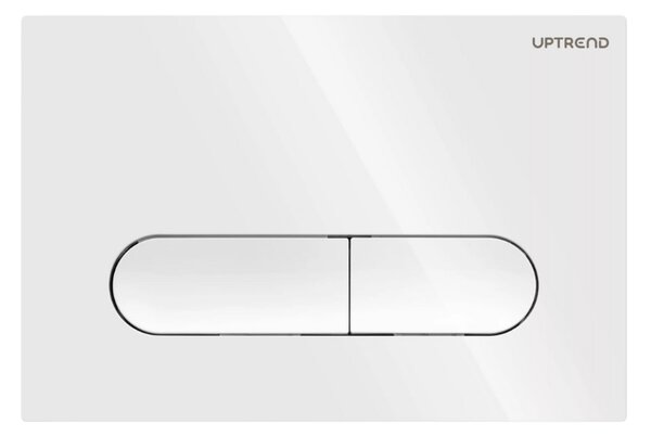UPTrend Ovládací tlačítko pro WC podomítkové moduly YOSEMITE SHINY WHITE UP004, bílá lesk