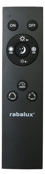 Rabalux 7775 Inverness LED Stropní svítidlo s ovladačem | Variabilní | Stmívatelné | 15W | Bílá | Černá - r-7775