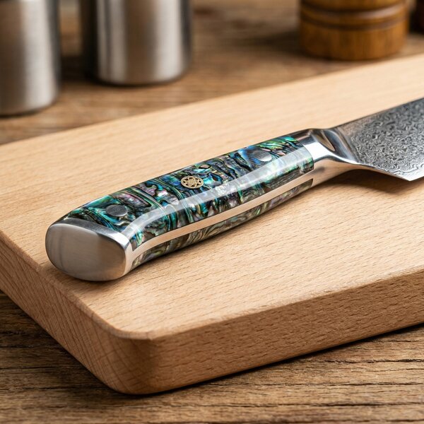 Santoku nůž z damaškové oceli SaKuRo Ocean Shell 17,8 cm