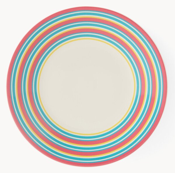 Sada snídaňových talířů z porcelánu Calypso Stripe, 4 díly