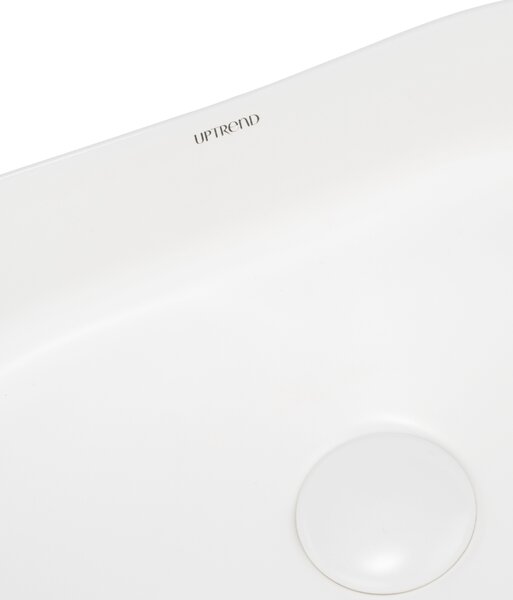 UPTrend Oválné keramické umyvadlo na desku OAZA BLOOM TR41422, bílá lesk
