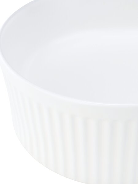 UPTrend Oválné keramické umyvadlo na desku OAZA BLOOM TR41422, bílá lesk