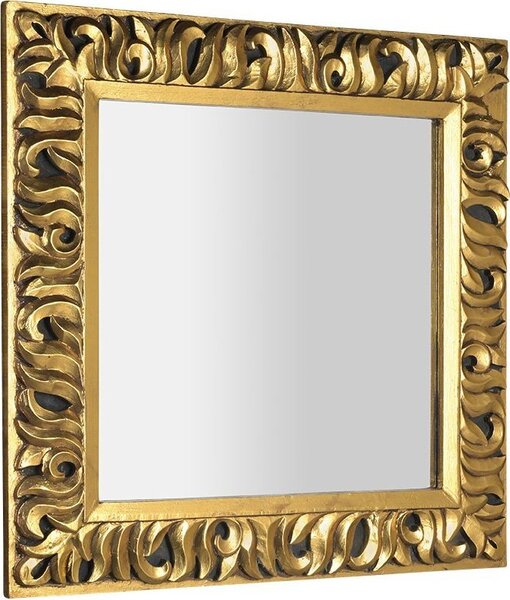 Sapho ZEEGRAS zrcadlo ve vyřezávaném rámu, 90x90cm, zlatá IN416