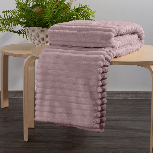 DEKA Z MIKROFLANELU SOFT 170X210 CM PUDROVÁ