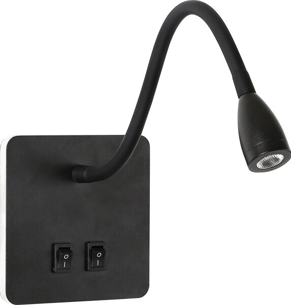 Brilagi - LED Flexibilní nástěnná lampa MAYA Double LED/4W/230V + LED/3W černá