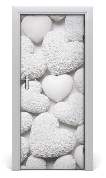 Fototapeta na dveře bílé pozadí srdce 75x205 cm