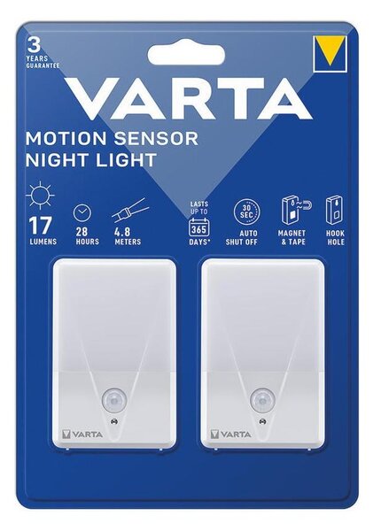 Varta 16624101402 -SADA 2x LED Orientační svítidlo se senzorem NIGHT LIGHT 3xAAA