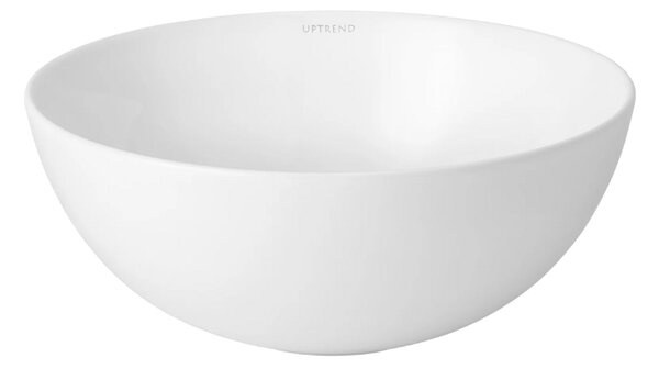 UPTrend Kruhové keramické umyvadlo na desku LENA M UP4005‑3, bílá lesk