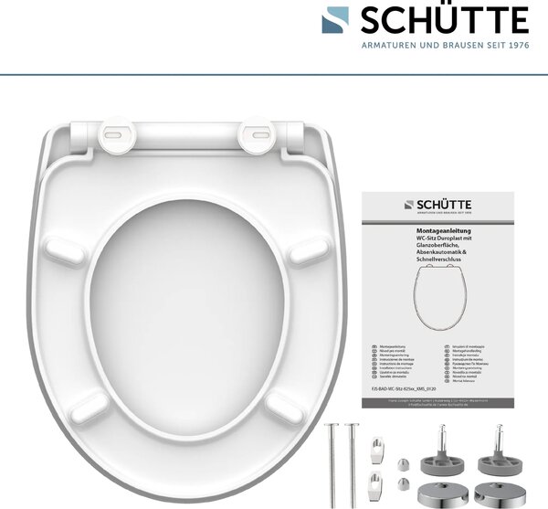 Eisl Sanitär WC prkénko Duroplast Soft Close Magic Light High Gloss 82587