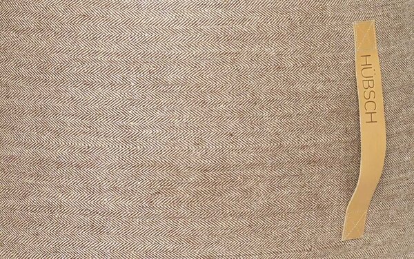 Hübsch Hnědý vlněný puf Herringbone 50 cm