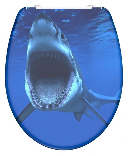 Eisl Sanitär WC prkénko Duroplast Soft Close Blue Shark 82371