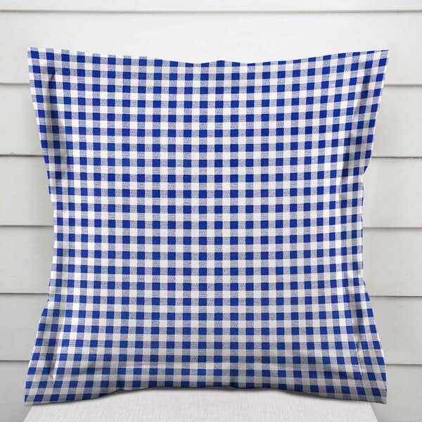 Biante Bavlněný povlak na polštář s lemem Sandra SA-057 Modro-bílé kostičky 30 x 50 cm