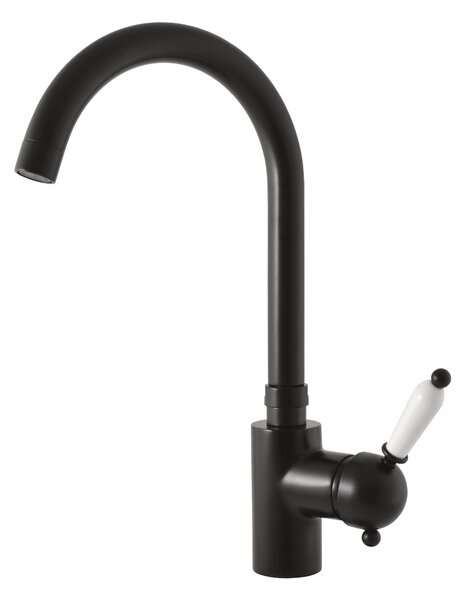 Slezák - RAV Dřezová baterie LABE - L519.x/4CMAT, Černá mat Připojovací hadičky - závit: 1/2"