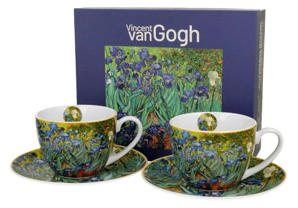 Porcelánový šálek s podšálkem Van Gogh Irises 250 ml sada 2ks