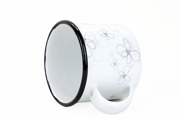 BELIS Smaltovaný hrnek ø 8 cm - 0.35 l bílý - PREMIUM bílý - 11008-039DS2