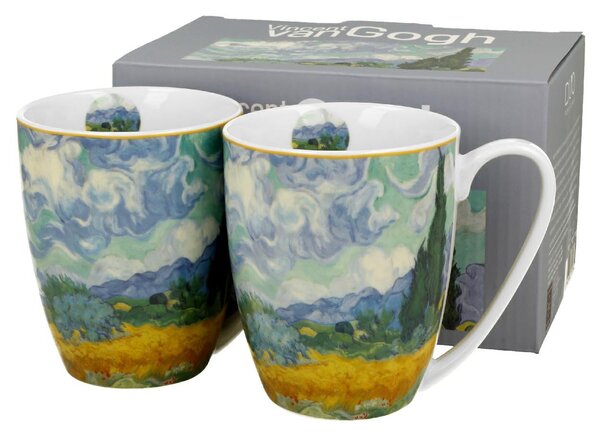 Porcelánový hrnek Van Gogh Wheat Field 350 ml sada 2ks