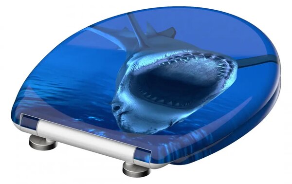 Eisl Sanitär WC prkénko Duroplast Soft Close Blue Shark 82371