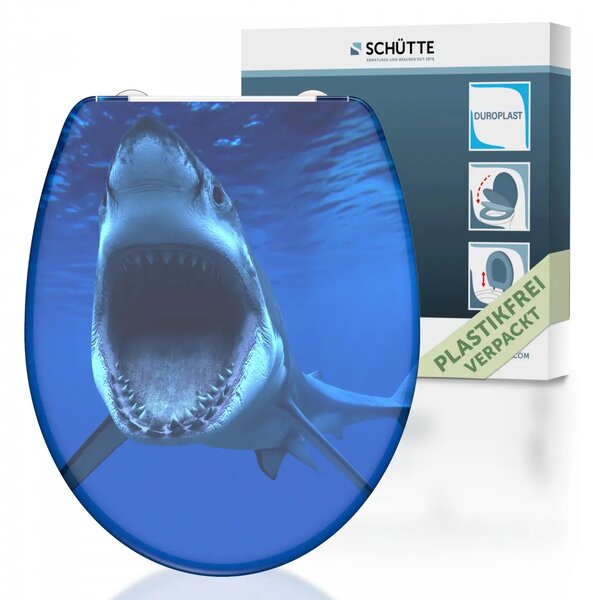 Eisl Sanitär WC prkénko Duroplast Soft Close Blue Shark 82371