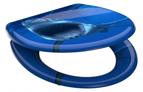 Eisl Sanitär WC prkénko Duroplast Soft Close Blue Shark 82371