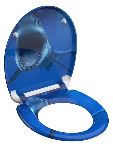 Eisl Sanitär WC prkénko Duroplast Soft Close Blue Shark 82371