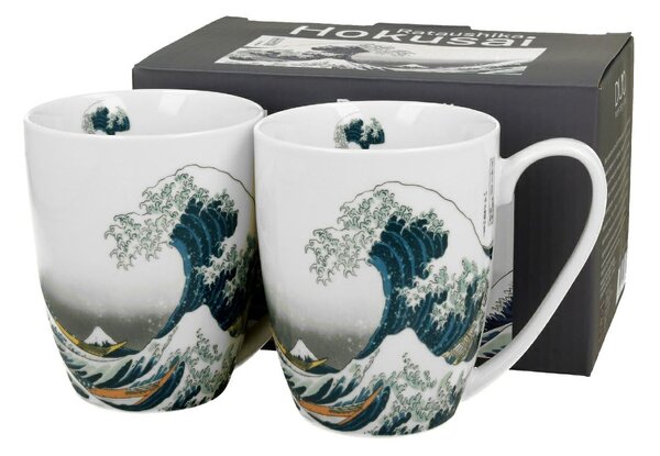 Porcelánový hrnek Hokusai The Great Wave 350 ml sada 2ks