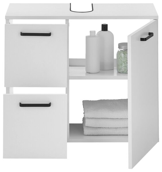SKŘÍŇKA POD UMYVADLO, bílá, bílá, 70/60/35 cm MID.YOU - Koupelnové série, Online Only
