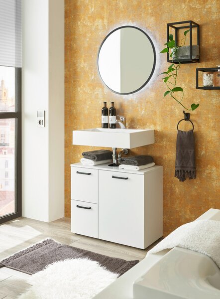 SKŘÍŇKA POD UMYVADLO, bílá, bílá, 70/60/35 cm MID.YOU - Koupelnové série, Online Only