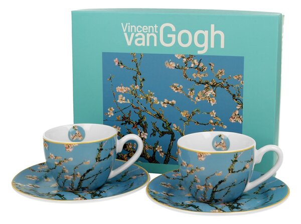 Porcelánový šálek s podšálkem Van Gogh Almond Blossom 90 ml sada 2ks