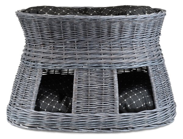 Domek proutěný pro zvířata dva vchody Letto I. š.70 x hl.45 x v.50(cm)