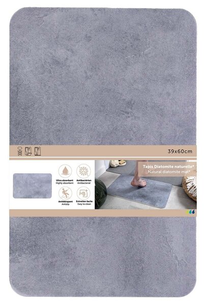 Předložka do koupelny Sofer Grey, 39x60 cm, šedá