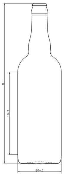 Lahev BEER BELGIEN hnědá 750 ml Počet kusů v balení: 1218 a více
