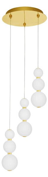 Designový LED lustr Perla 31 zlaté