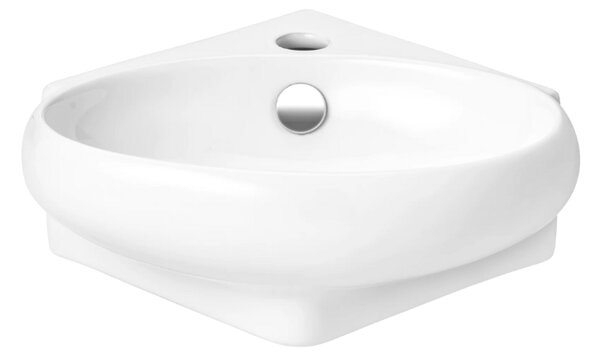 UPTrend Rohové keramické umyvadlo závěsné AMUR TR4518, bílá lesk