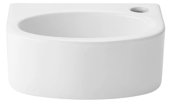 UPTrend Oválné keramické umyvadlo na desku/závěsné BAMBINO TR41037, bílá lesk