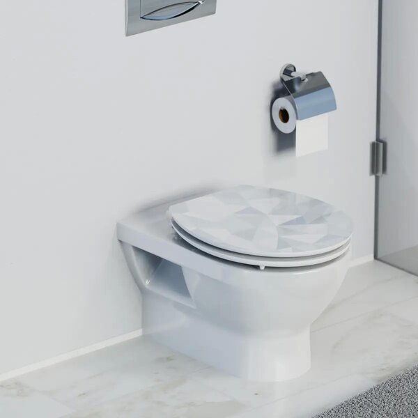 Eisl Sanitär WC prkénko MDF Soft Close Diamond High Gloss 80545
