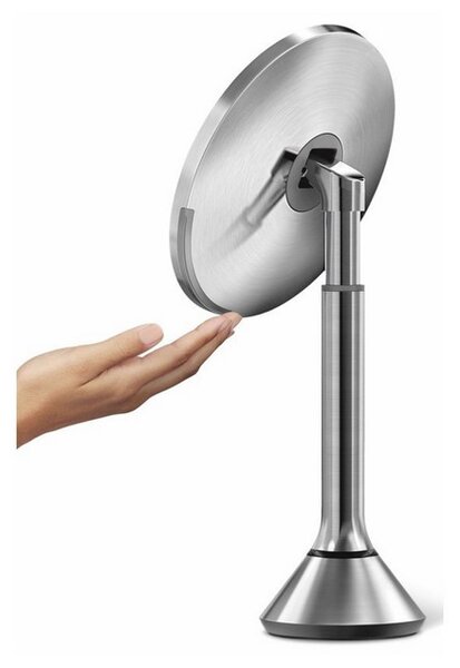 Zrcátko Simplehuman s nastavitelným jasem Dual LED, matný nerez