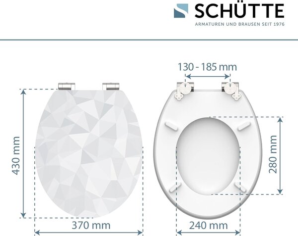 Eisl Sanitär WC prkénko MDF Soft Close Diamond High Gloss 80545