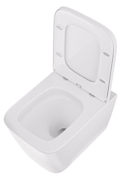 UPTrend Závěsný WC komplet bez příruby GRAVIS VORTEX TR2216R včetně Soft-Close sedátka, bílá lesk